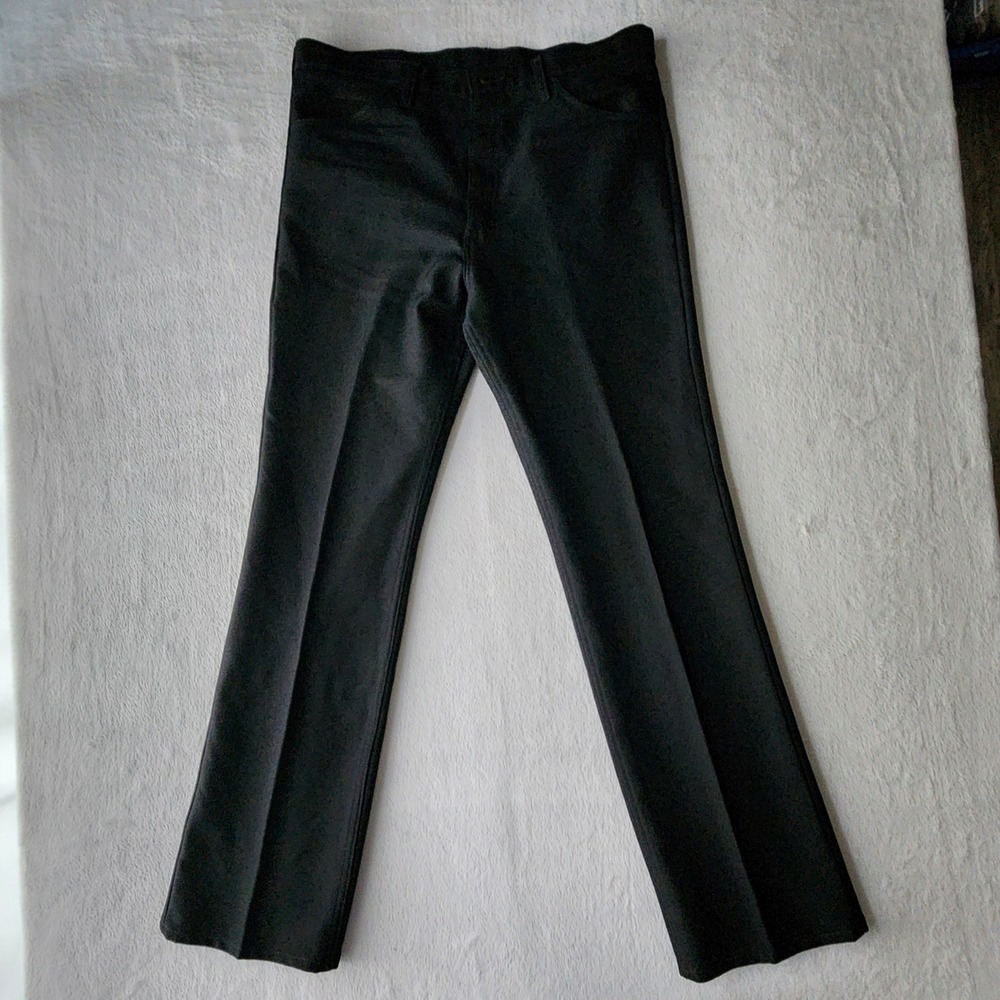 Wrangler Wrancher Dress Jeans Mens 36x34 Black Polyester Western Cowboy Office